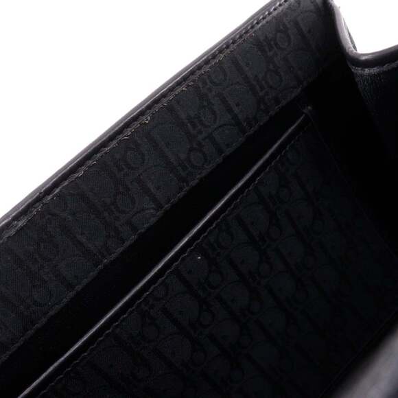 CHRISTIAN DIOR Vintage Black Canvas Shoulder Bag main image 6